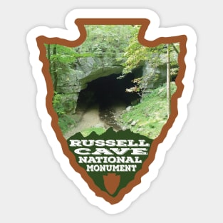 Russell Cave National Monument arrowhead Sticker